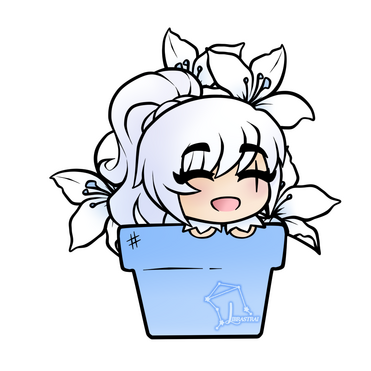 chibi flowerpot weiss.
